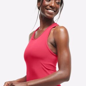 Peloton Cadent Slim Racerback Tank and High Rise Pocket Leggings Melon Color